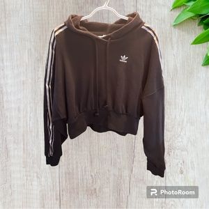 Adidas Black Cropped Hoodie